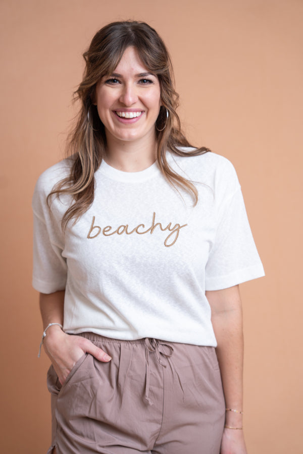 Beachy Embroidered Tee